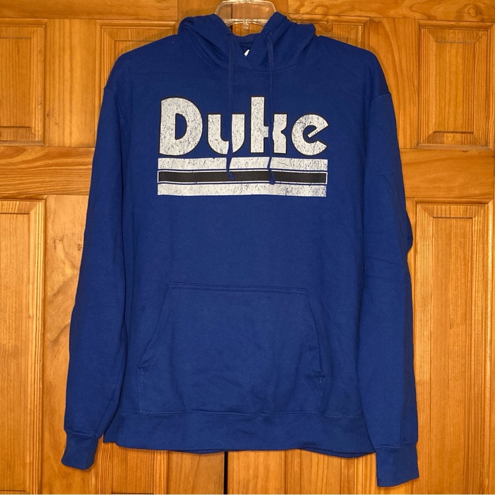 NWOT Duke Hoodie Long Sleeve Hooded Sweatshirt Blue White Size XL
